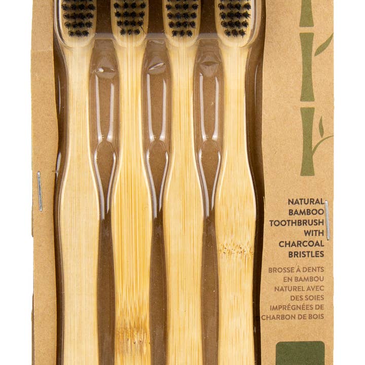 Lindo – wholesale Toothbrush – Lindo EcoGrip Bamboo Toothbrush - 4pcs/pk