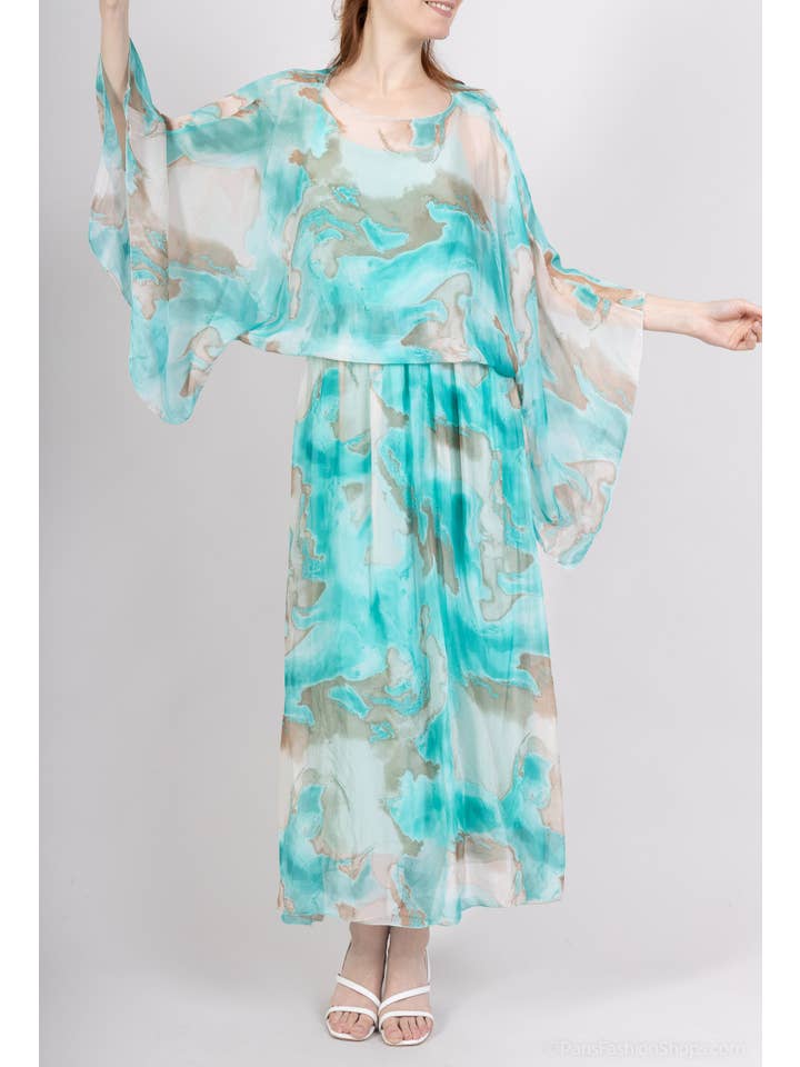 Shyloh – Großhandel Kleid – Damen – 2-in-1 Seidenkleid mit Druck 3046816