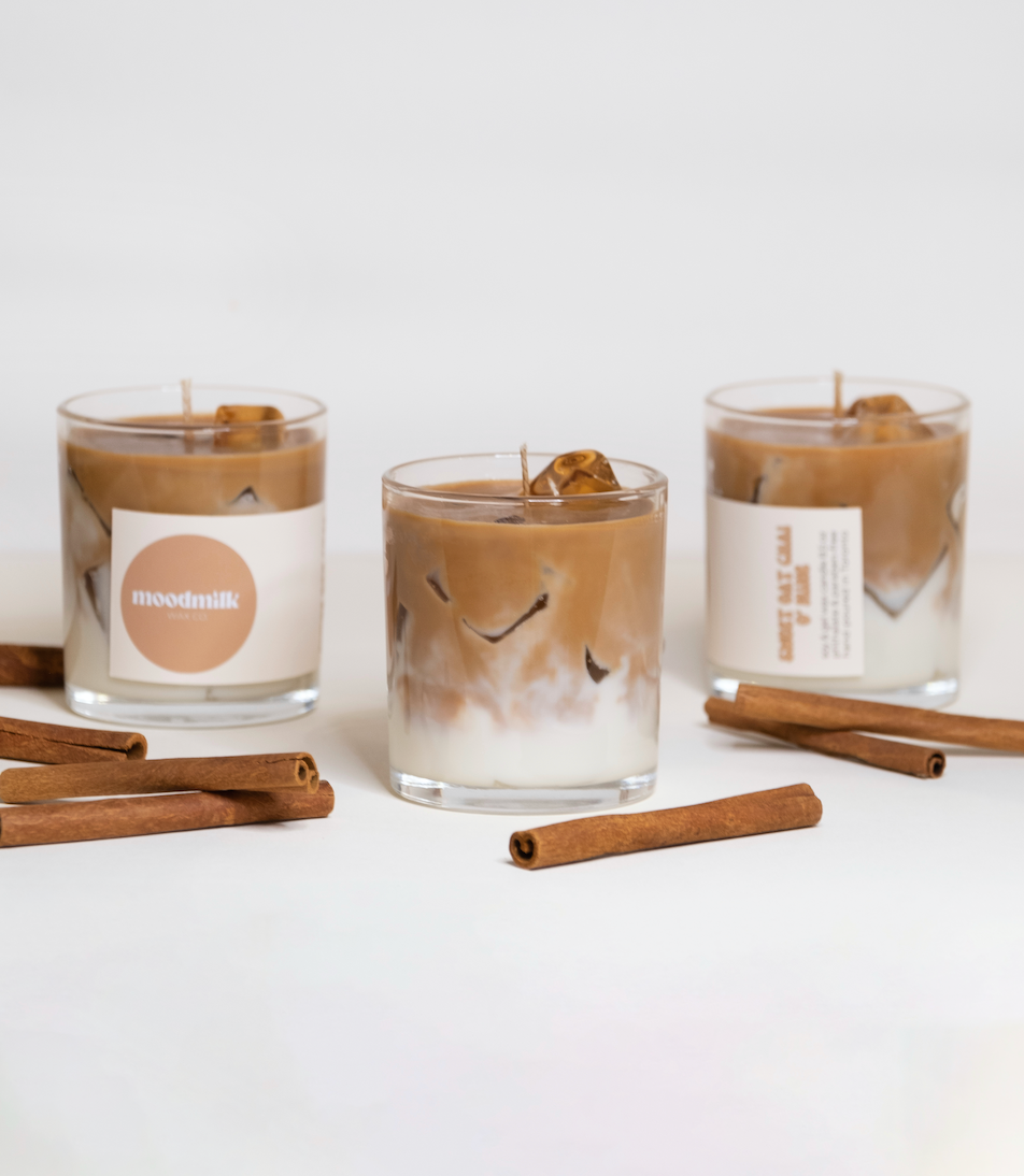 Moodmilk Wax Co. - Wholesale Jar/Filled Candle - Iced Oat Chai  Latte Candle - Nontoxic Vegan Soy Wax3