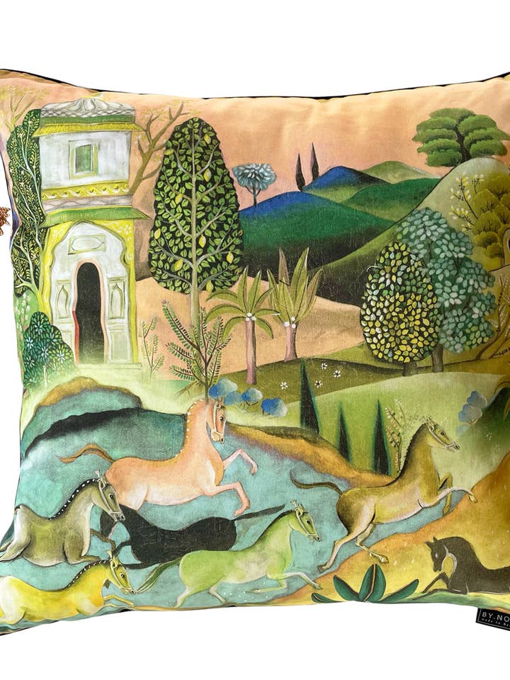 cushion Gallop big 60x60 (23,6x23,6 inch) linen/cotton for wholesale by BY.NOON