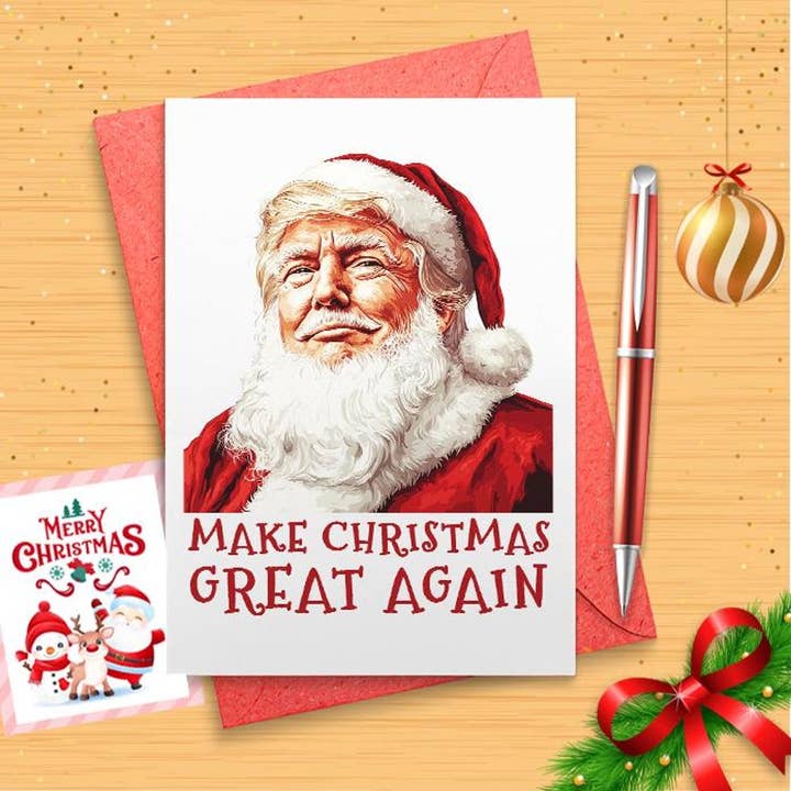 Funny Trump Christmas Card - I'll Be Home For 11 for wholesale by VenusArtsShop