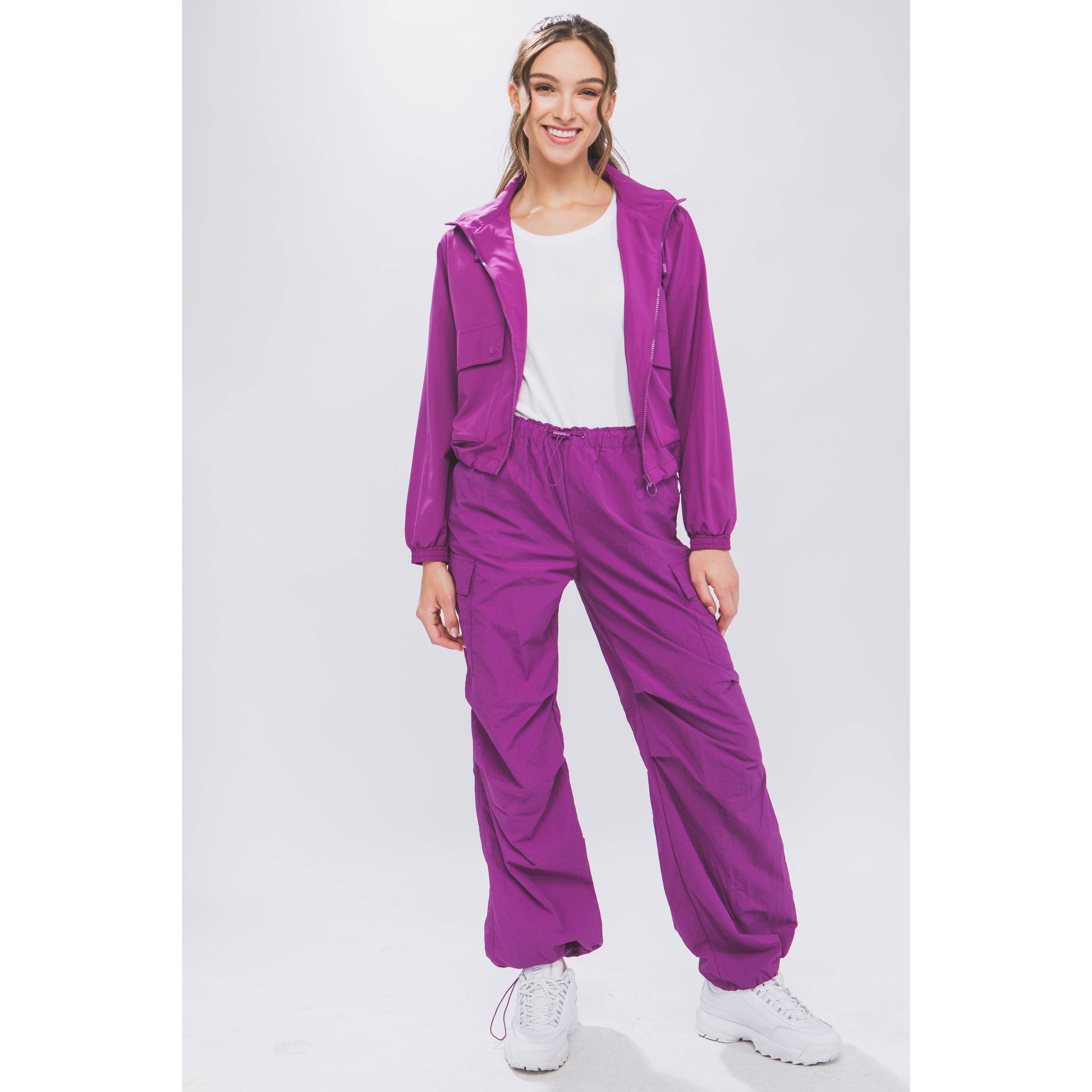 Apolline - Wholesale Pants - Women's - Loose Fit Parachute Cargo Pants4