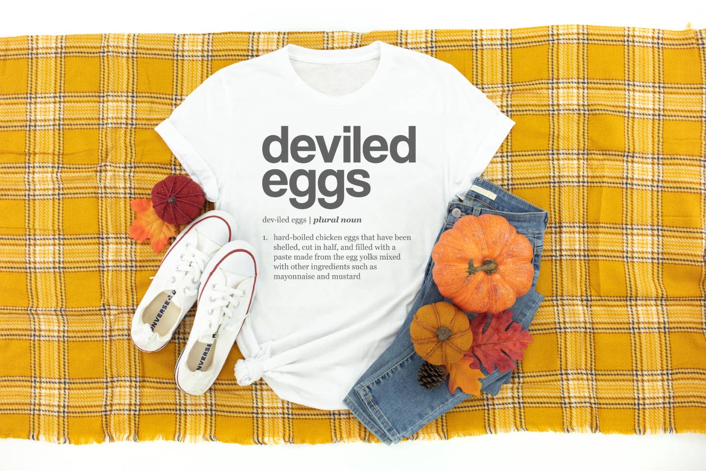 GLITTER AND GLAM - Wholesale Screen Printed T-Shirt - Women's - Deviled Eggs Shirt0