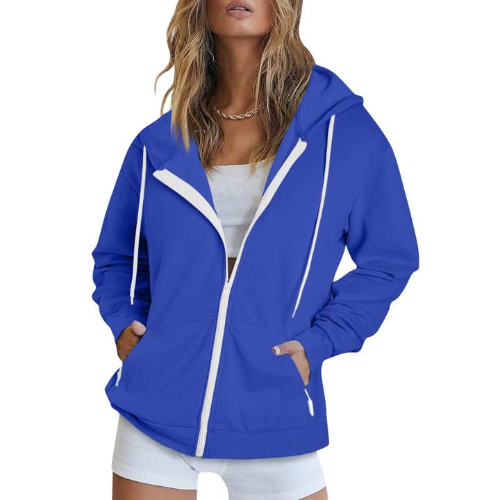 SALINA TRADING INC - Wholesale Hoodie - Women's - Unisex Hooded Zipper Jacket Casual Sports Hoodie1