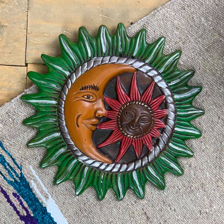 Mexican Sun and Moon Plaque for wholesale by Siesta