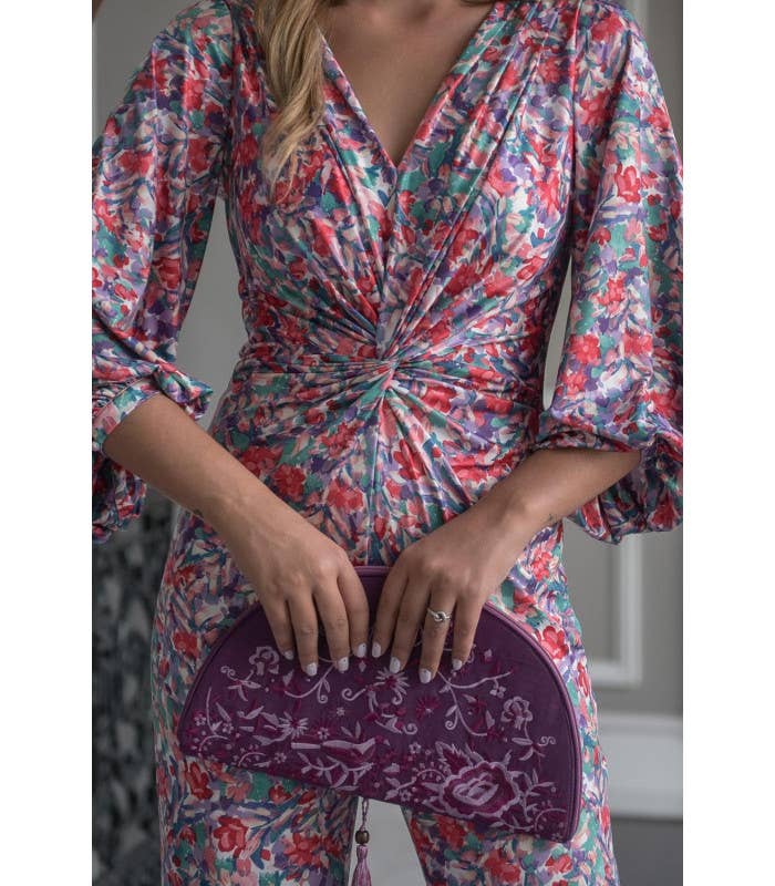  REF  KAHYRA NUDE CORAL WATERCOLOR JUMPSUIT for wholesale on Faire3