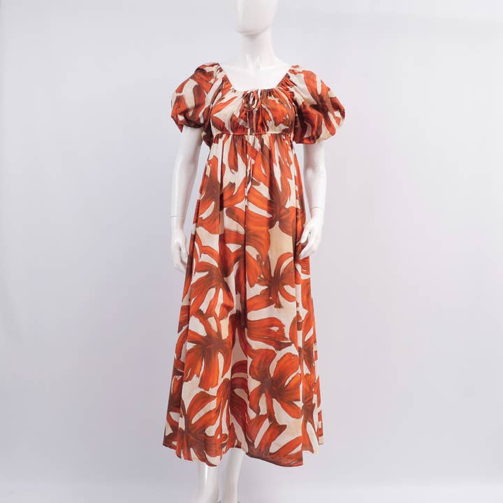 Cecile Wang - Vente Robe – femme - Robe longue manches bouffantes TDM28824-2