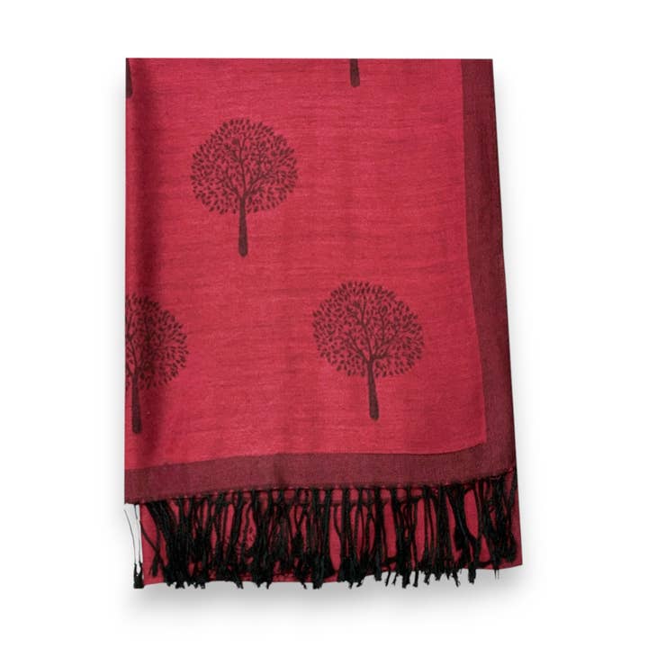 Lili Scarves (US Duty Free) – wholesale Scarf – Women's – Reversible Tree Print Pashmina Scarf14