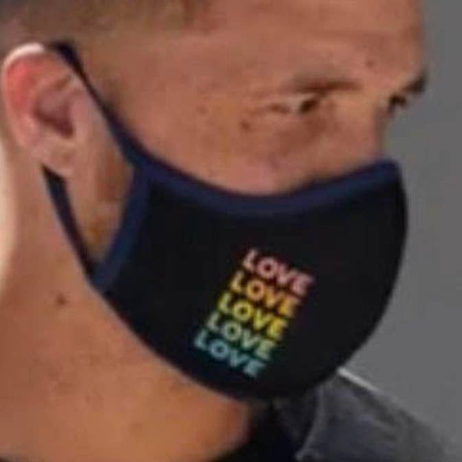 Bailey Berry LOVE Adult Black Face Mask with Adjustable Straps for wholesale by BAILEY BERRY