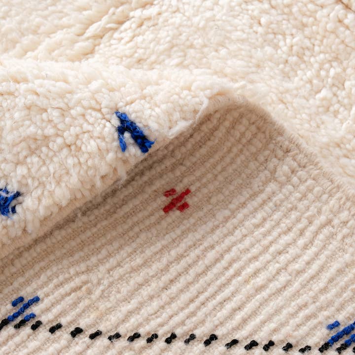 Moroccan Woven Treasures – wholesale Matta – Marockansk vit Shag-matta, Handvävd färgglad matta, Area Rug7