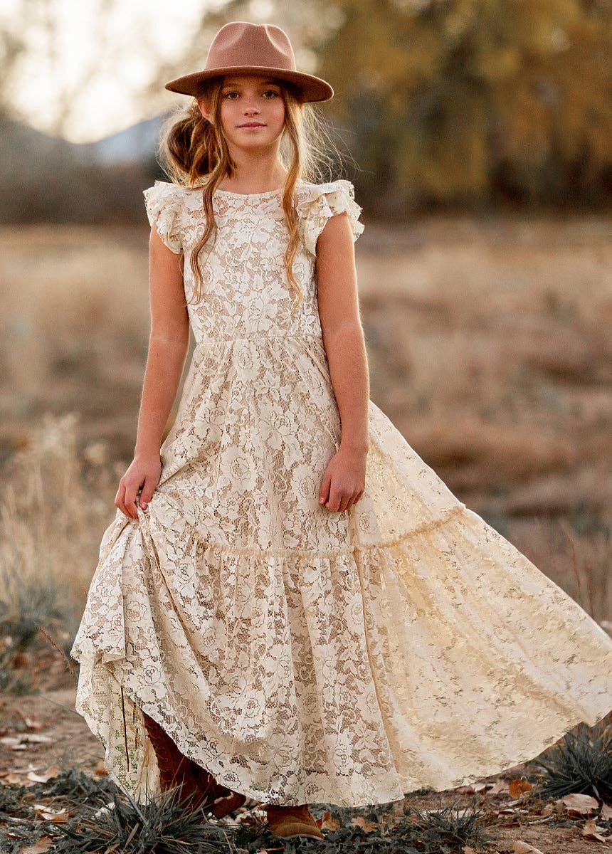 Lacy Petticoat Dress in Cream - Joyfolie