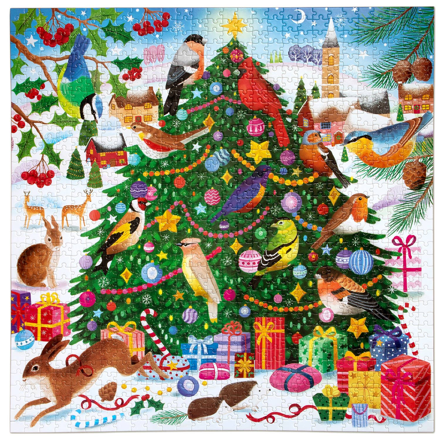 eeBoo - Wholesale Puzzle - Adult - Puzzle 1000 pcs - Christmas Songbirds1