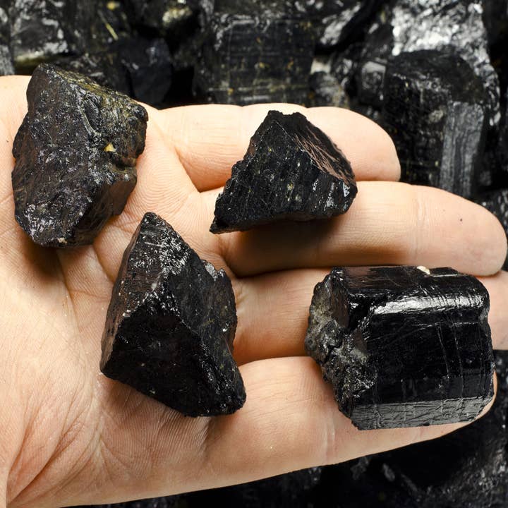 Fantasia Mining - Wholesale Spiritual Stone/Crystal - Rough Black Tourmaline - India - Raw Natural Stones (1 lb)1
