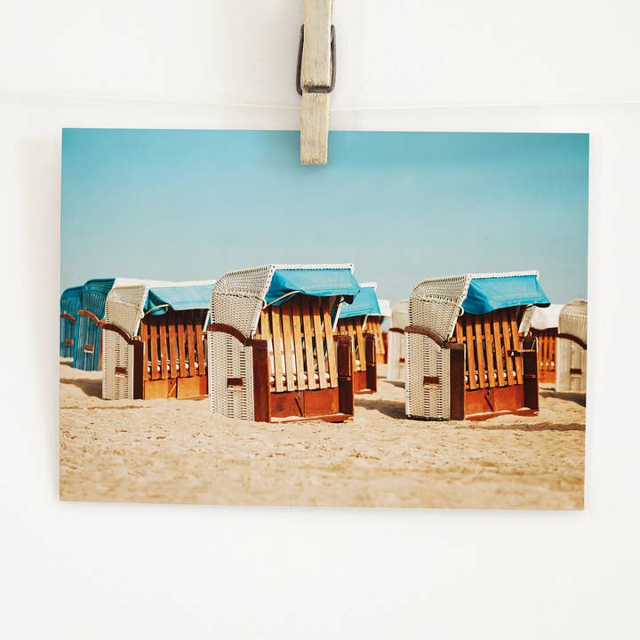 Ansichtkaart strandstoelen aan de Oostzee A6 voor wholesale door Justepixx