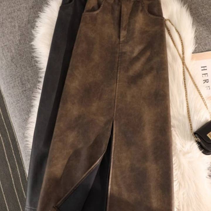 High-Waisted Faux Leather Skirt and other Purchase Wholesale polyurethane fabrics. Free Returns & Net 60 Terms on Faire trending on Faire.