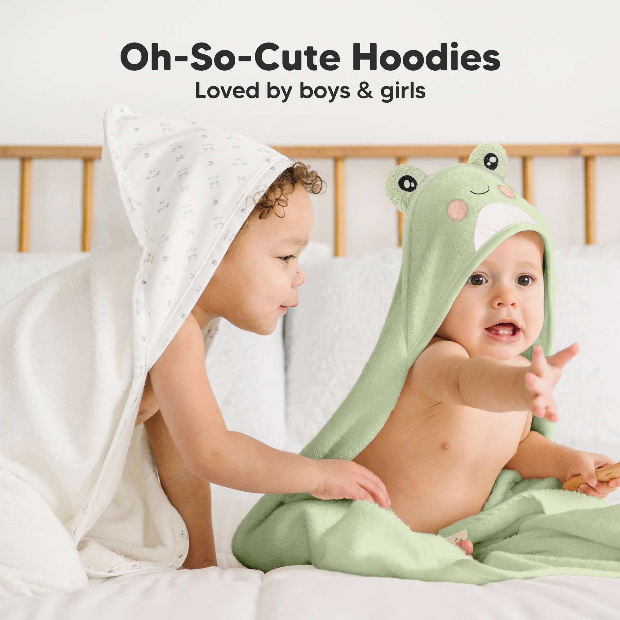 Frog KeaBabies Cuddle Baby Hooded Towel for wholesale on Faire7