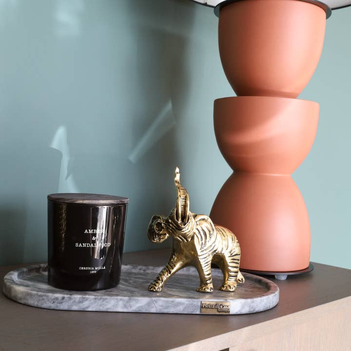 PIETRA DI CASA - Wholesale Decorative Tray - Marble Tray - PAPA ALANA Oval20 - Ruivina7