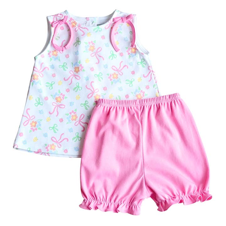 Conjunto de braguitas con lazos y flores para bebé niña para venta al por mayor de Marco and Lizzy