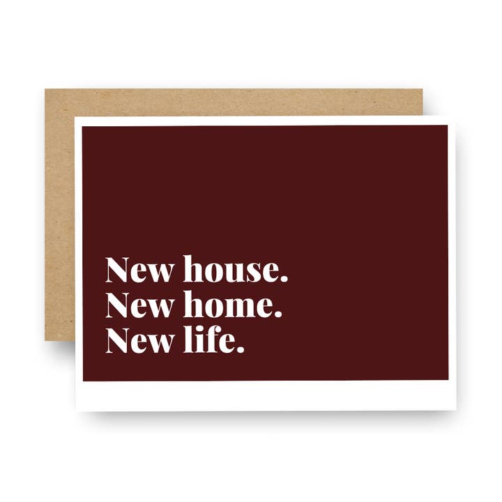 Une nouvelle maison. Nouvelle maison. Une nouvelle vie. Carte Notes pour la vente par Careerlog