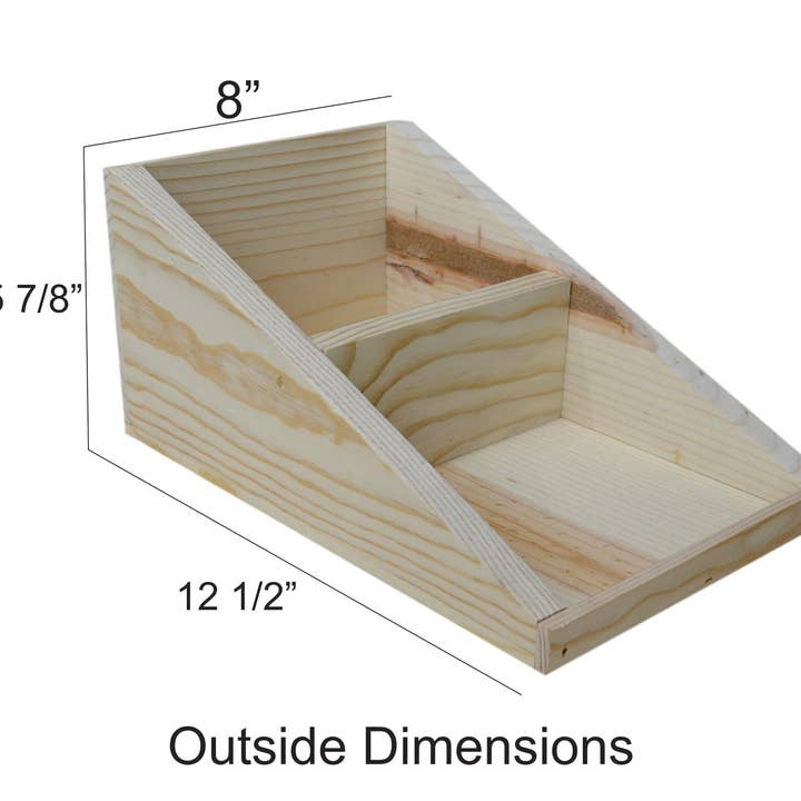 12” Solid Pine Slanted Display (BULK) for wholesale by Poole & Sons Inc.