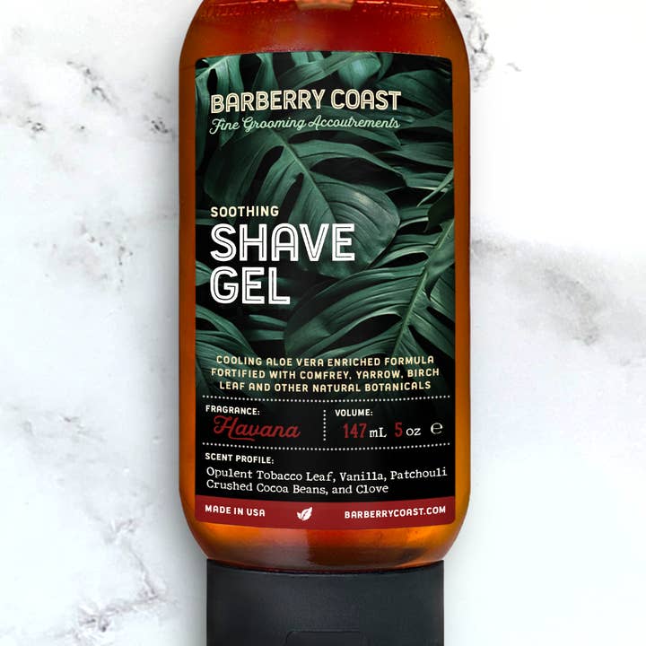 Barberry Coast Fine Grooming Accoutrements - Wholesale Shaving Cream - Cooling Aloe Vera & Comfrey Shave Gel