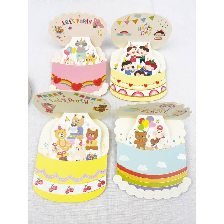 MIX COLOR Pop Up Happy Birthday Cards with Envelop for wholesale on Faire