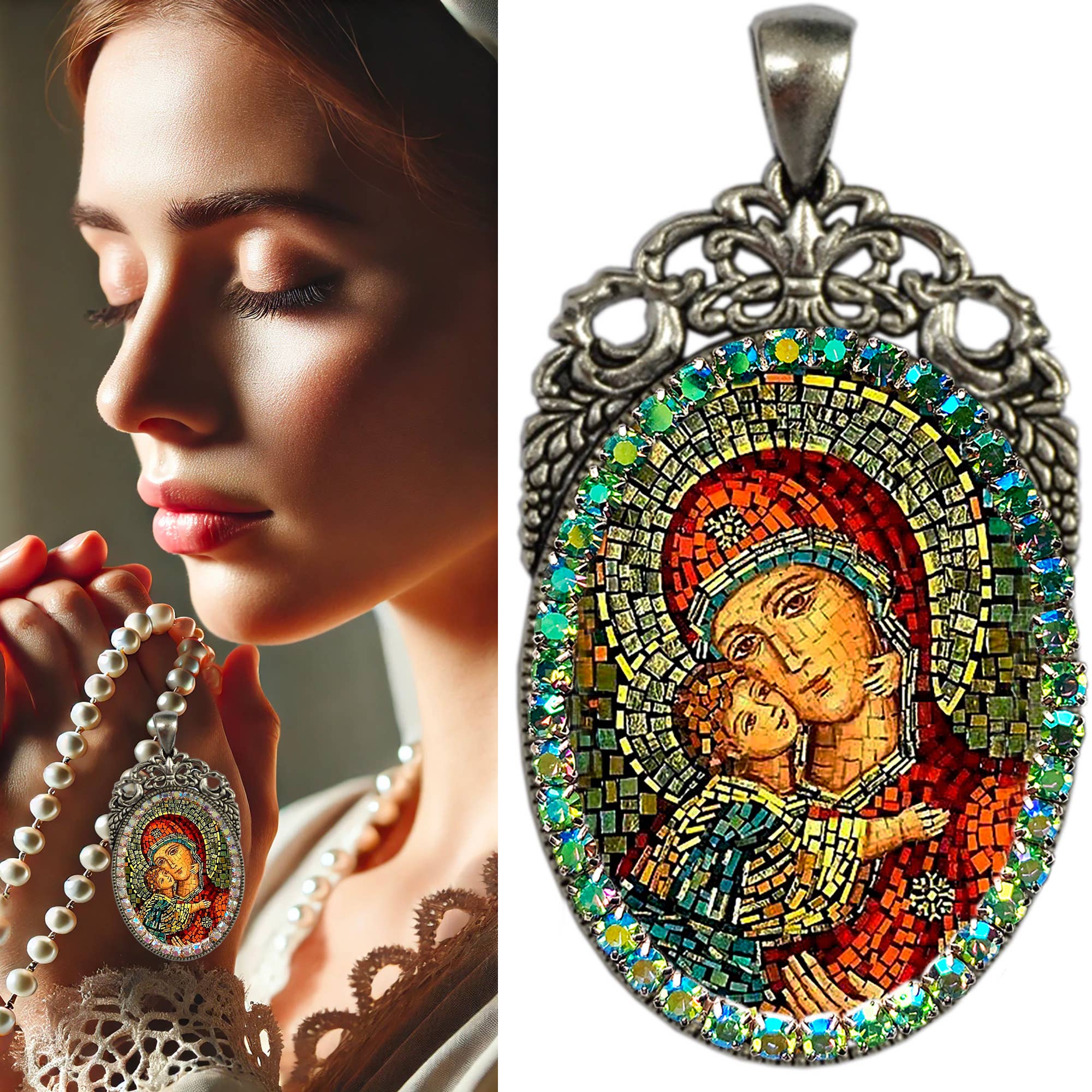 MariaSantissimaShop - Wholesale Prayer Beads Necklace - Perpetual Help Rosary, Patron Saint of Women in Childbirth, 1