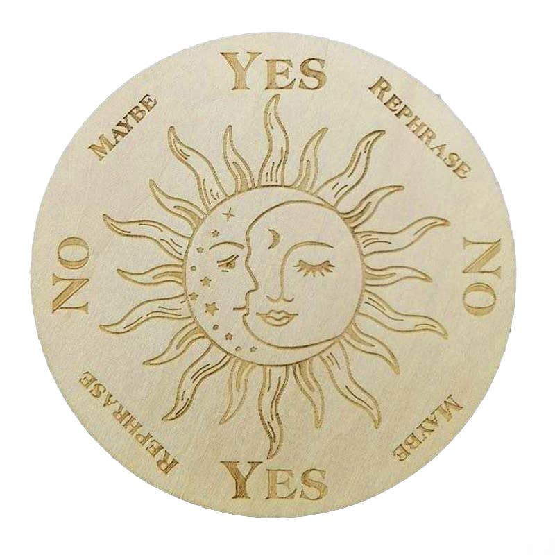 Shamans Crystal - Wholesale Crystal Grid - Crystal Grid Plates Round In Wood, 20cm Wide, Flower of Life9