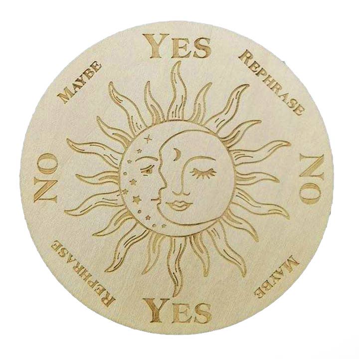 Shamans Crystal - Wholesale Crystal Grid - Crystal Grid Plates Round In Wood, 20cm Wide, Flower of Life9