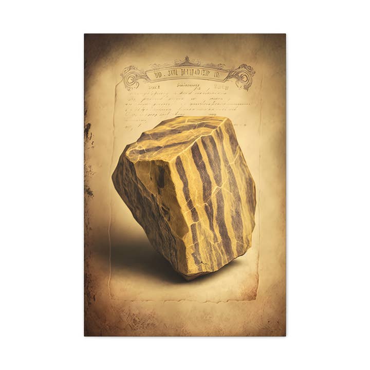 Light Tiger's Eye Canvas Print - Crystal Art for Home or Office - Apothecary Decor for wholesale by Print Pothecary