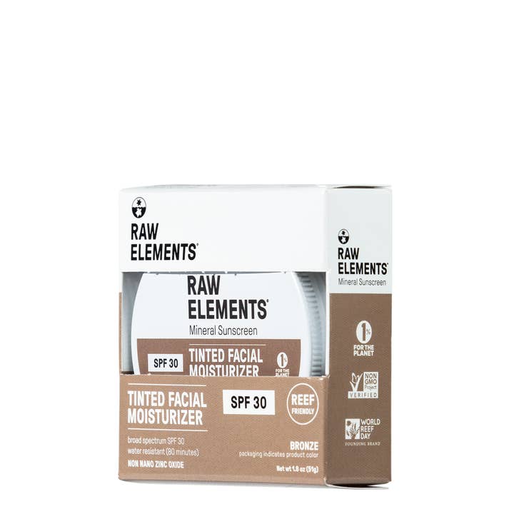 Raw Elements - Wholesale Sunscreen - RAW ELEMENTS TINTED FACIAL MOISTURIZER TIN SPF 30
