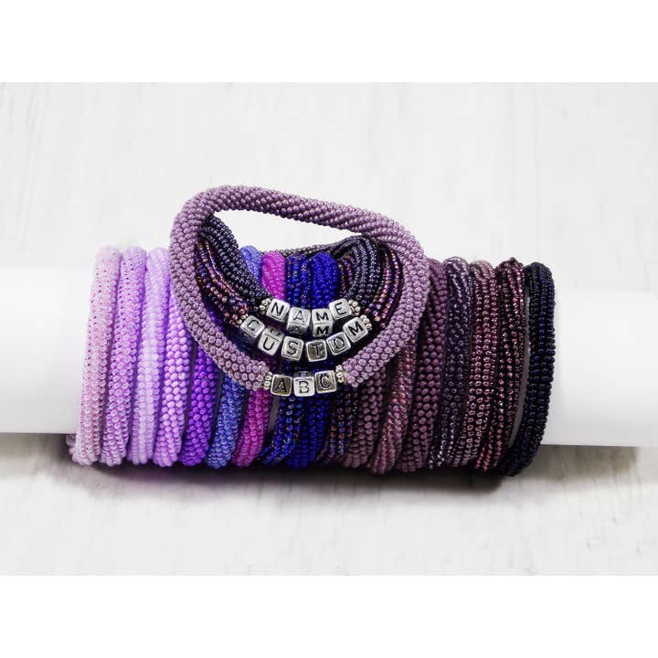 Personlig Armbånd Lilla Initial Armbånd til Kvinder Personlige Gaver Brugerdefineret Armbånd Bedste Venskab Armbånd Lilla Smykker for engroshandel hos Ninolia