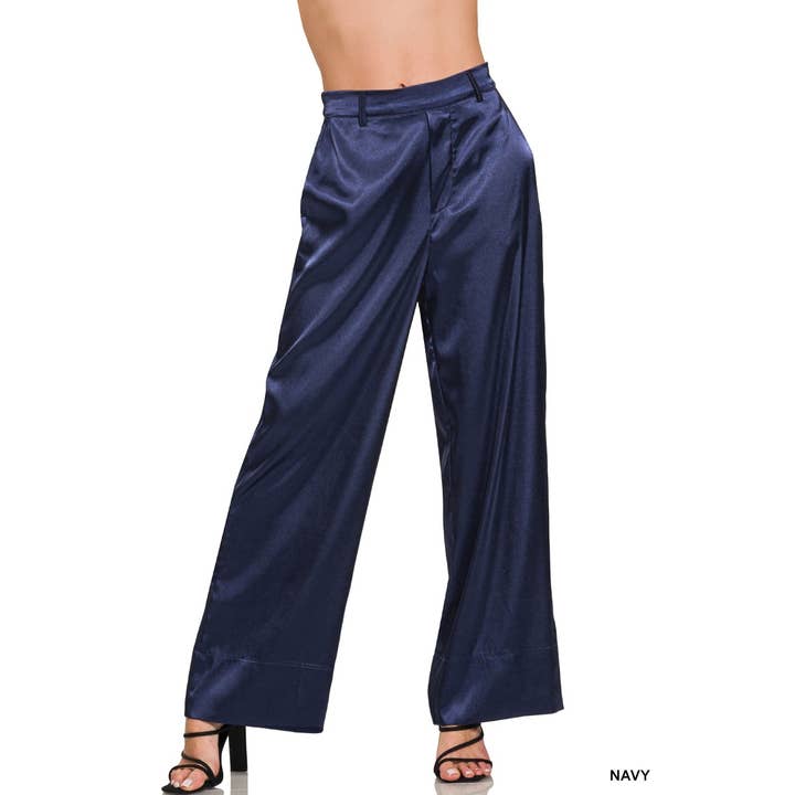 HiteJeans - Wholesale Pants - Women's - WIDE LEG SATIN PANTS