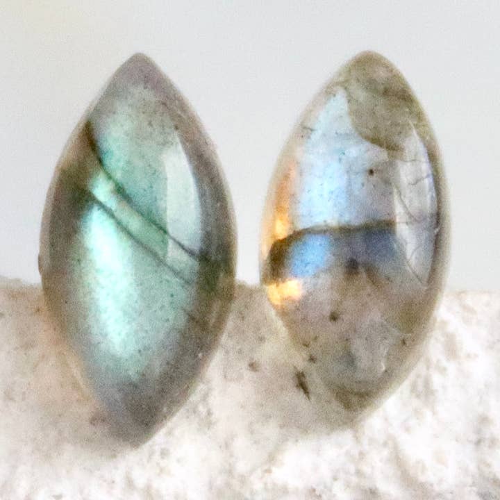 Labradorite Stud Earrings - Marques for wholesale by Mesa Blue