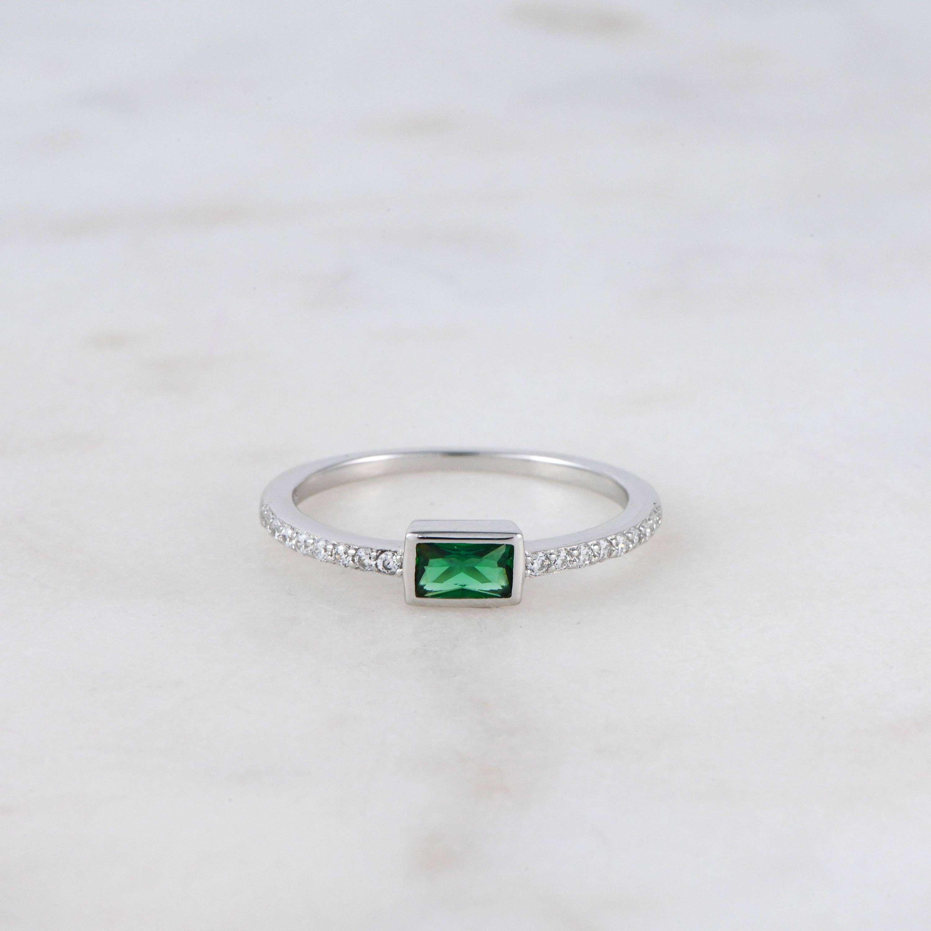 Sami Jewels – Engroshandel Ring med sten – Smaragd Baguette Ring5