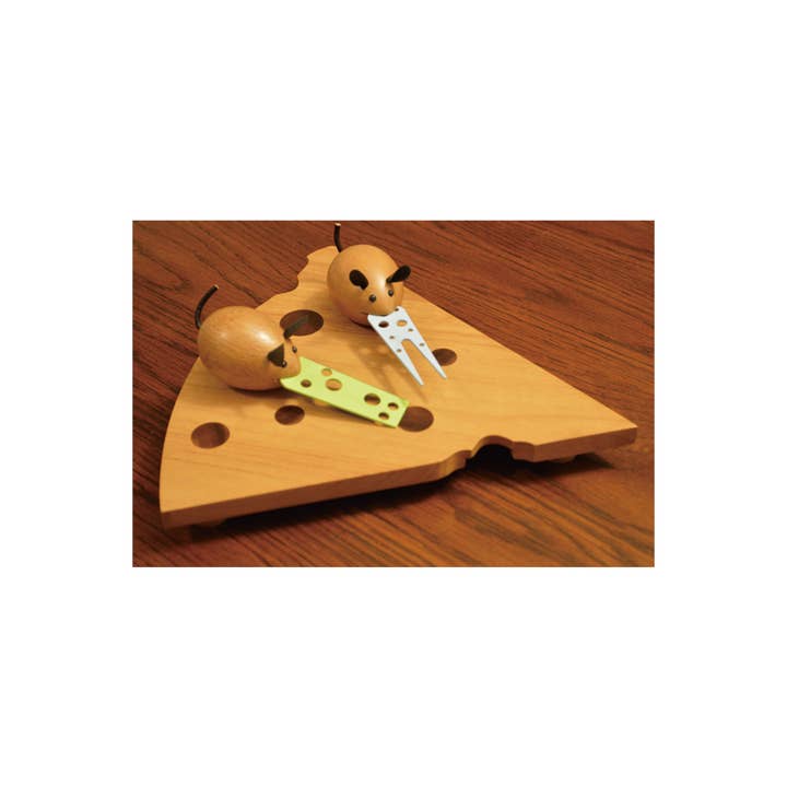 Peterson Housewares & Artwares - Wholesale Cheese board - Rubber wood 2 mouse cheese board set2
