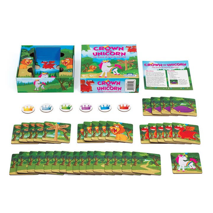 Outset Games and Cobble Hill Puzzles - Wholesale Board Game - Crown the Unicorn Game (Ages 4+) 🦄✨3