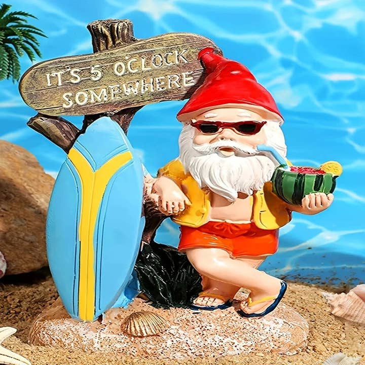 Kiyo Home - Wholesale Decorative figurine - Surfboard Gnome2