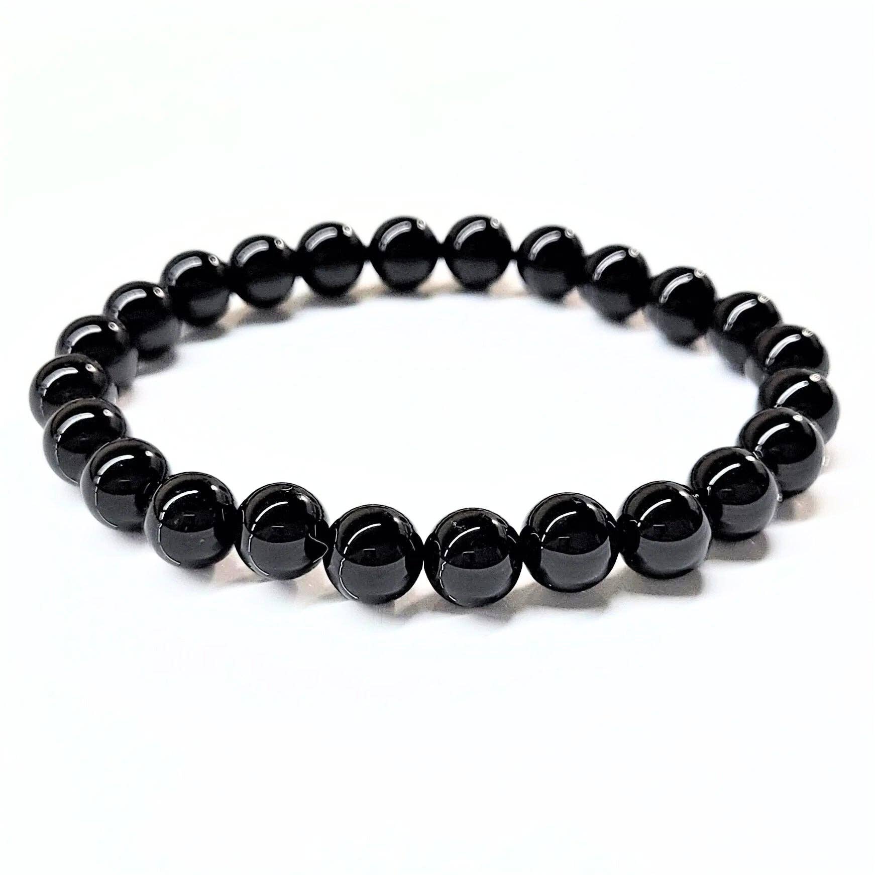The Healing Sanctuary - Wholesale Beaded Bracelet - Black Onyx Beaded Bracelets 8mm1