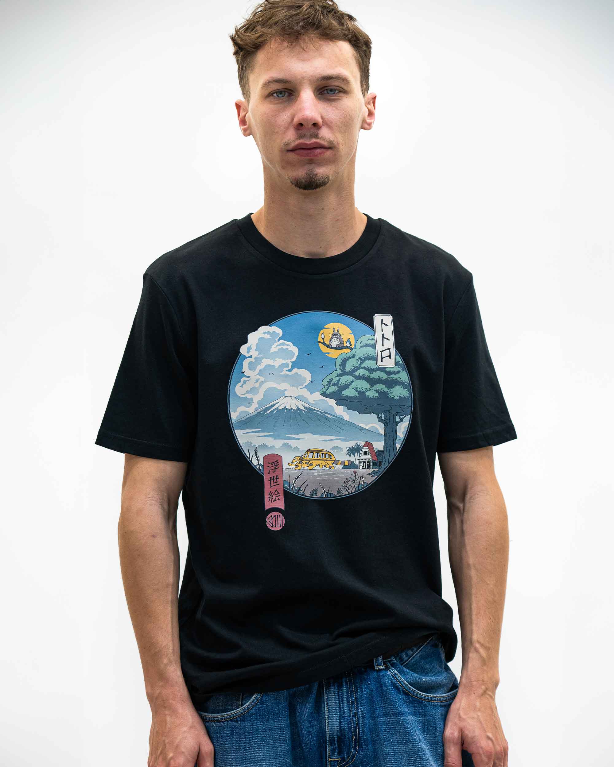 Grafitee - Wholesale Screen Printed T-Shirt - Unisex - Totoro Ukiyo-e T-shirt - Totoro graphic tee5