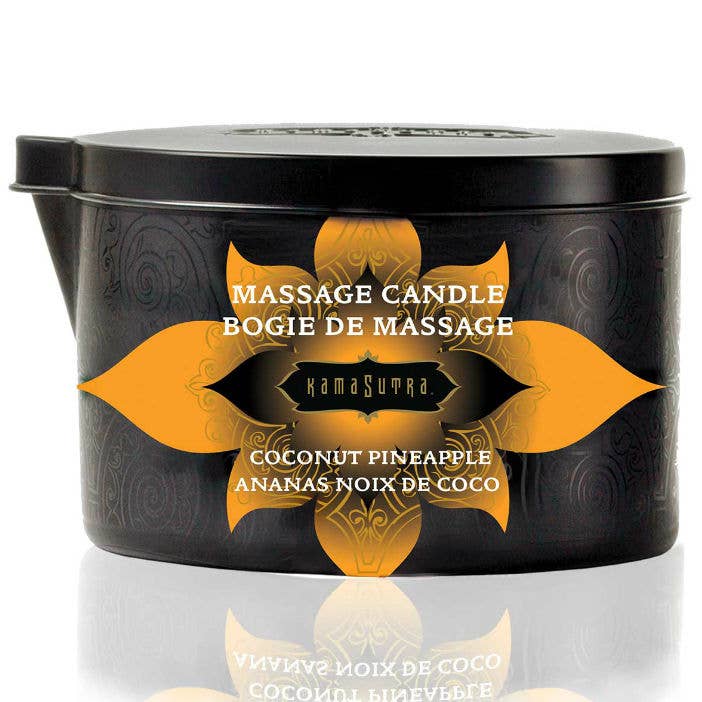 KAMASUTRA - MASSAGE CANDLE COCONUT AND PINEAPPLE 170GR for wholesale by Lingerie Harness Boutique di DeGioannis Samuele