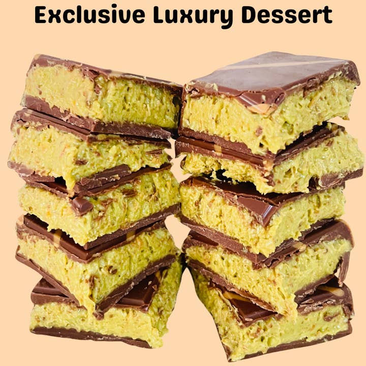 CosyDecorArt - Wholesale Chocolate Bar - Dubai Chocolate Crunchy Kunafa Pistachio Bar 6.7 oz7