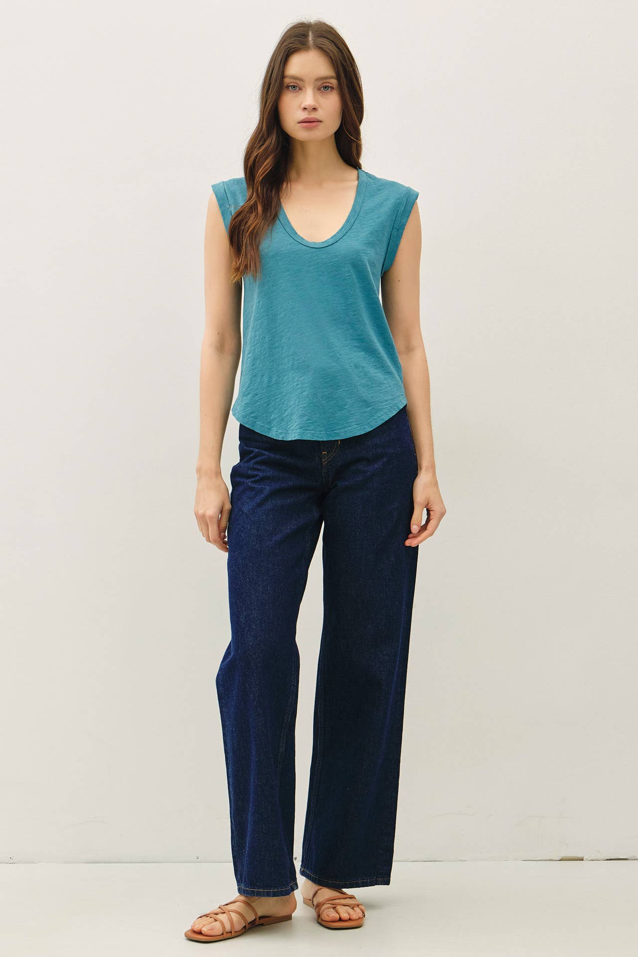 Be Cool - Wholesale T-Shirt - Women's - NEW COLOR-BASIC CAP SLEEVE GARMENT DYED TOP18