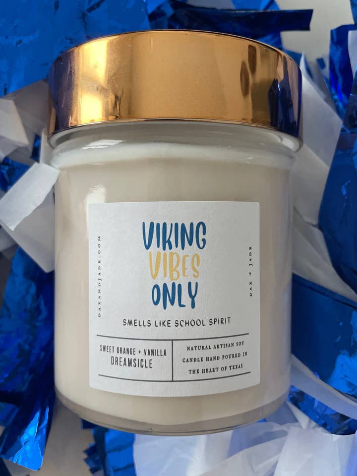 Viking Vibes Only Soy Candle for wholesale by dax + jade