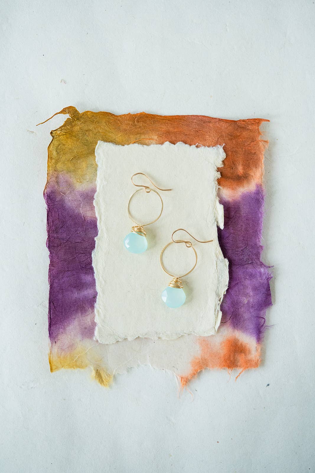 Bella Vita Jewelry - Wholesale Dangle Earrings - Pantone Earrings | Megan Hoop and Natural Stone Earrings2