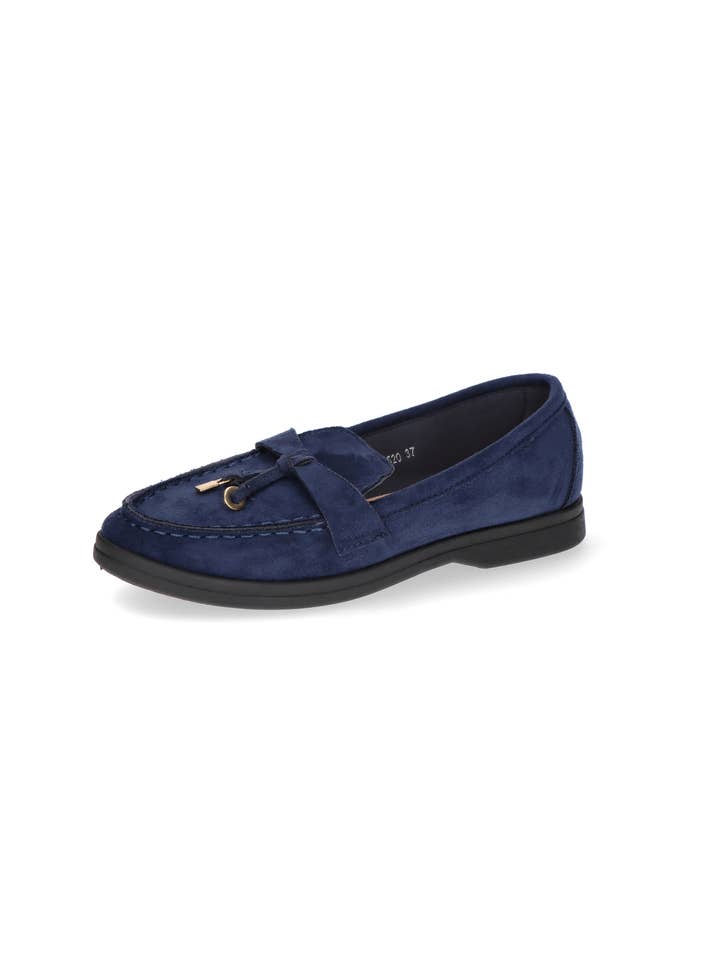 C'M PARIS - Wholesale Flats - Women's - Flat Suede Loafer with Tassel 77-5205