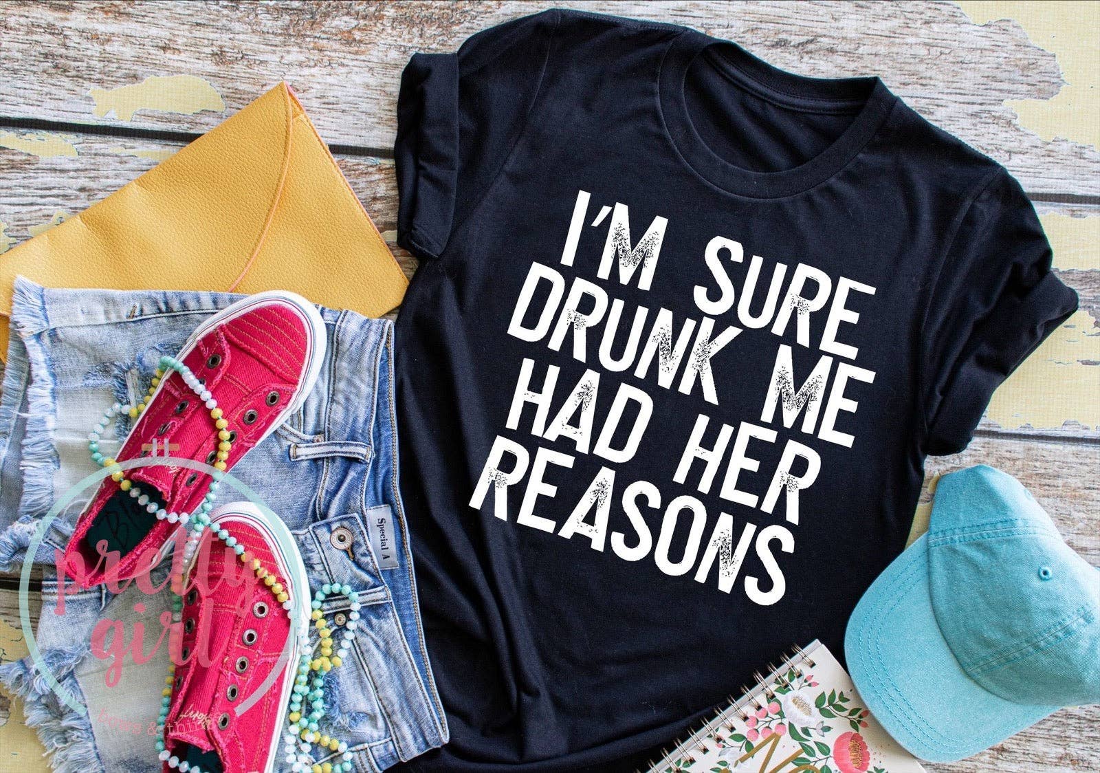 Pretty Girl Bows and Things - Wholesale Screen Printed T-Shirt - Women's - I’m sure drunk me had her reasons0