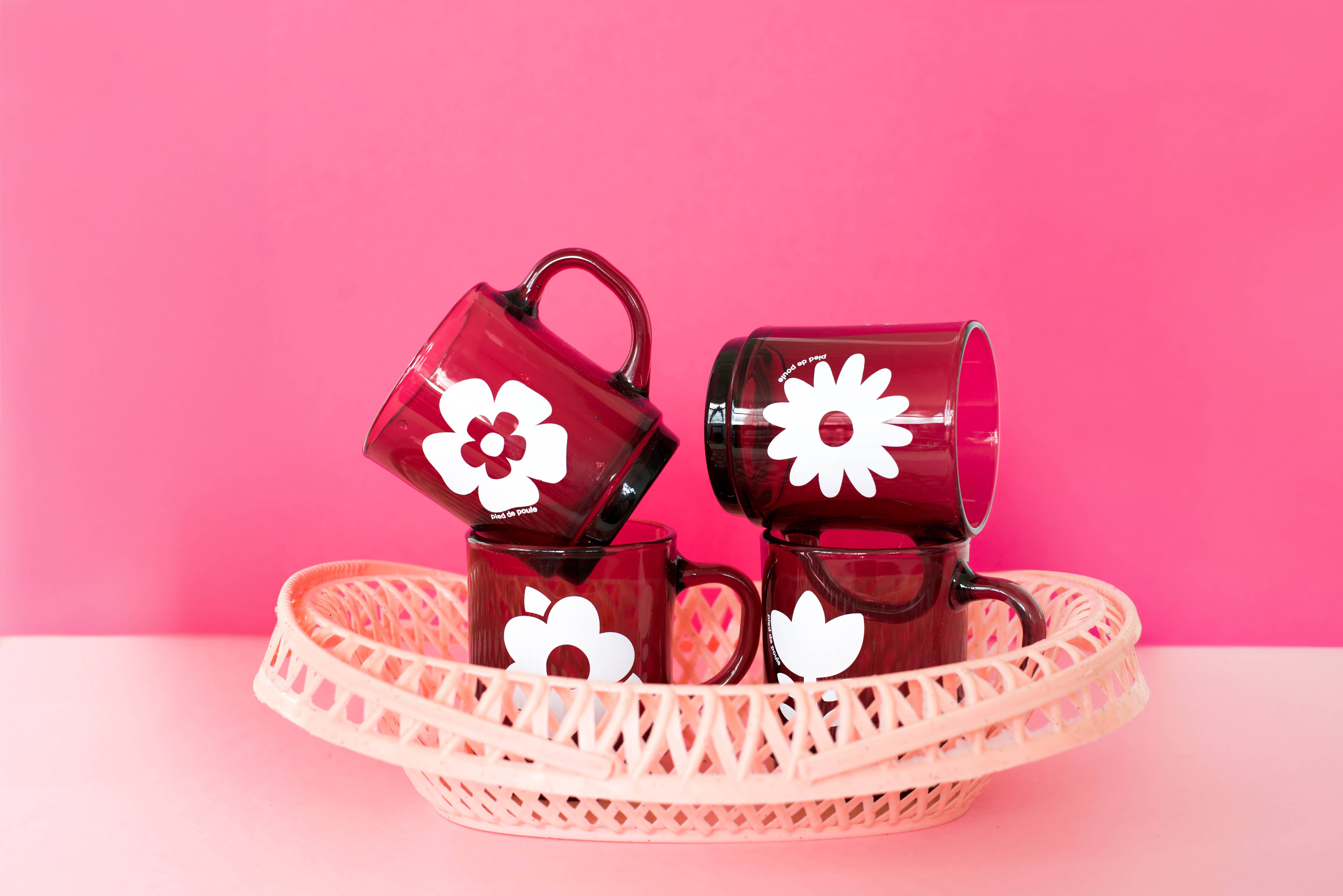 Pied De Poule - Wholesale Coffee Mug - Duralex mug - “RETRO” PLUM9