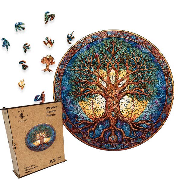 Wood Jigsaw Puzzle "Tree Of Life" - L Size 200 pcs for wholesale by Max Woody™