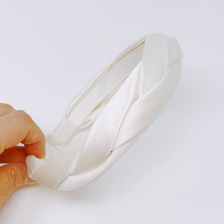 Ellison+Young - Venta al por mayor Cinta para el pelo - Mujer - Diadema trenzada de seda satinada12